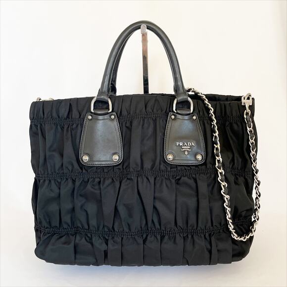PRADA Tessuto Nylon Large Tote Shoulder Bag - Picture 3 of 16
